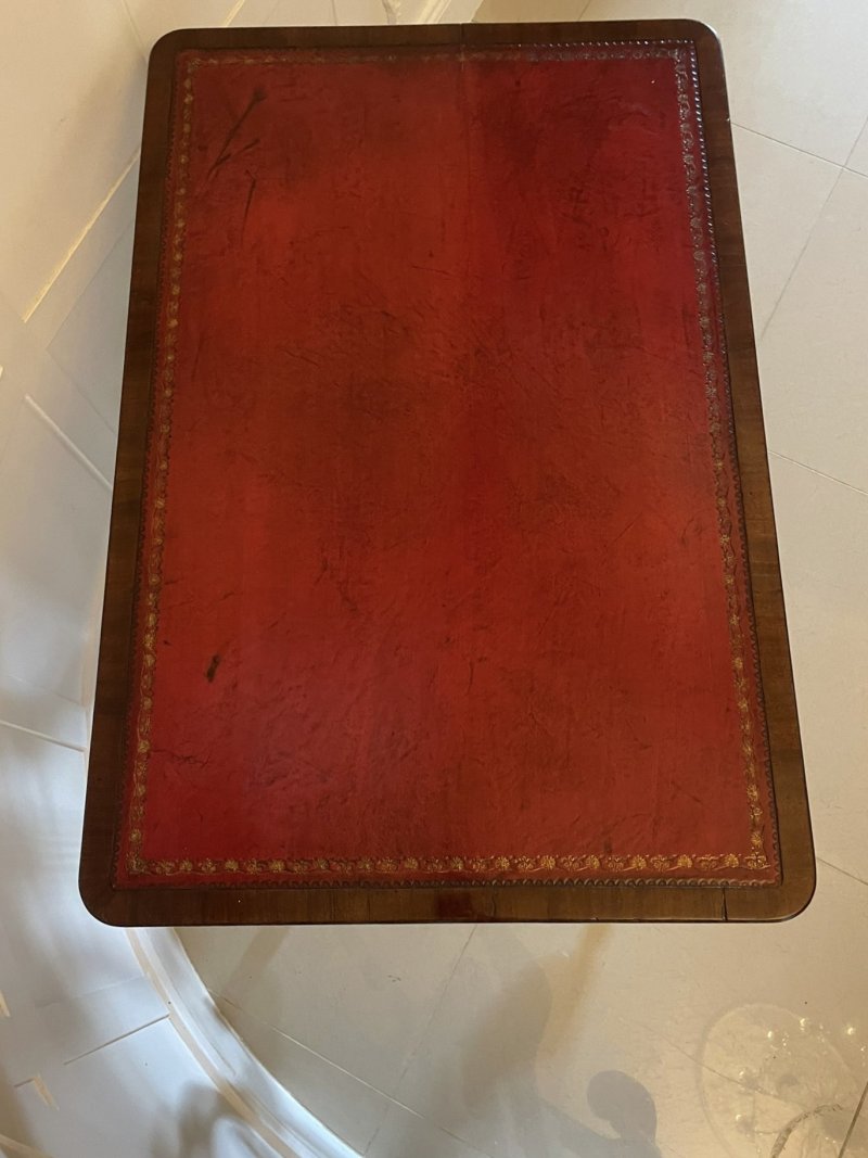 Superb Quality Antique Regency Mahogany Free Standing Writing Desk - Image 10